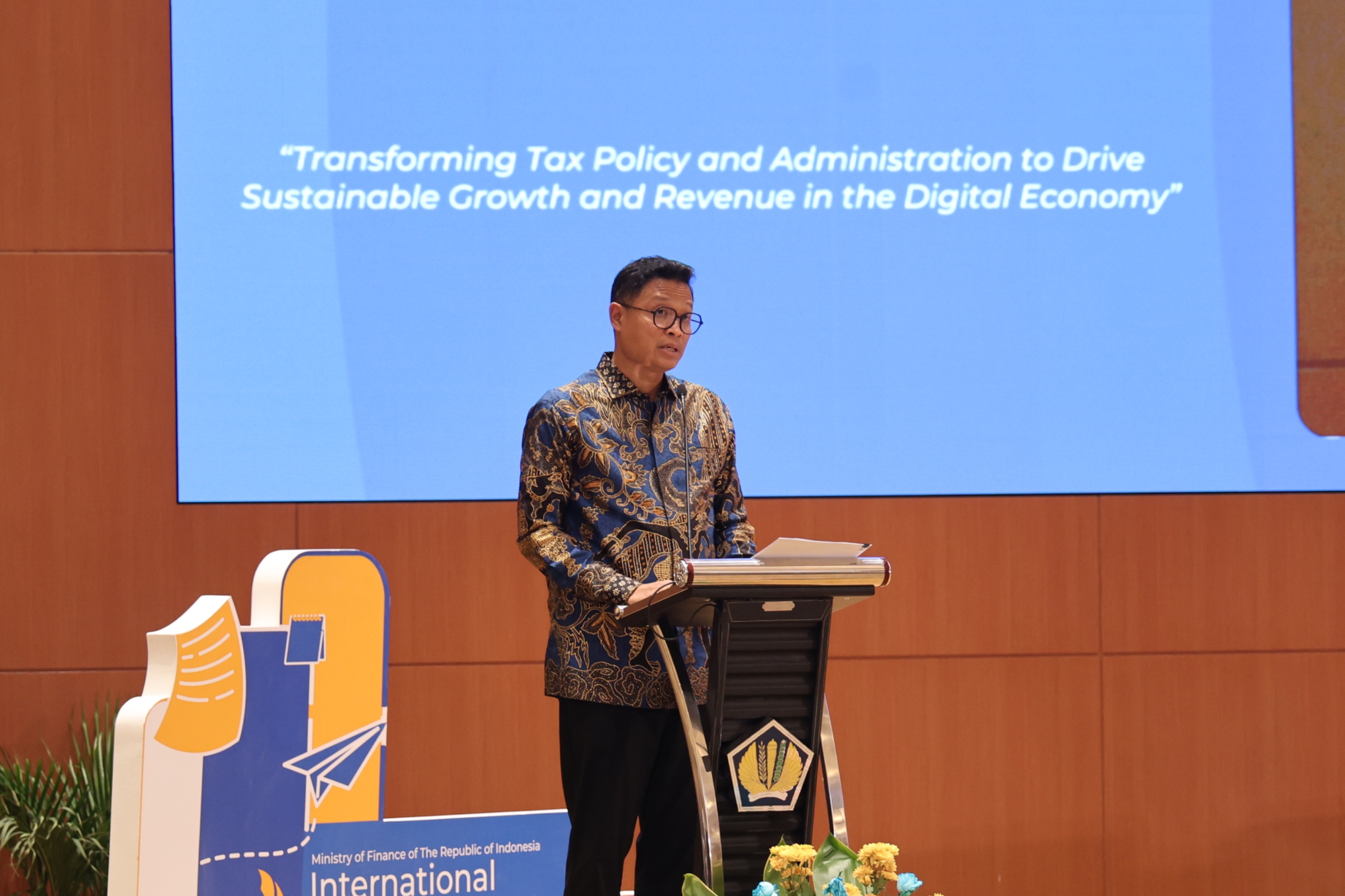 The Director General of Taxes, Bimo Wijayanto, delivered welcoming remarks
