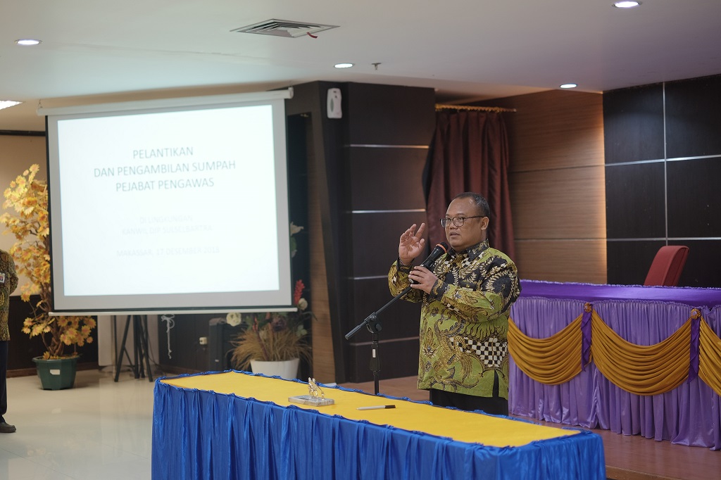 Kepala Kanwil DJP Sulselbartra Menyampaikan Sambutan