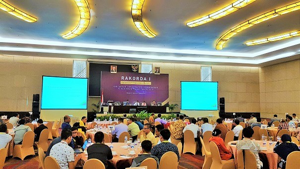 Suasana penyelenggaraan Rapat Koordinasi Daerah (Rakorda) I Tahun 2018 Kanwil DJP Papua dan Maluku
