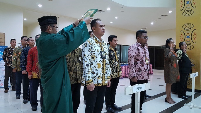 Suasana acara Pelantikan dan Pengambilan Sumpah Jabatan Kantor Wilayah DJP Papua dan Maluku