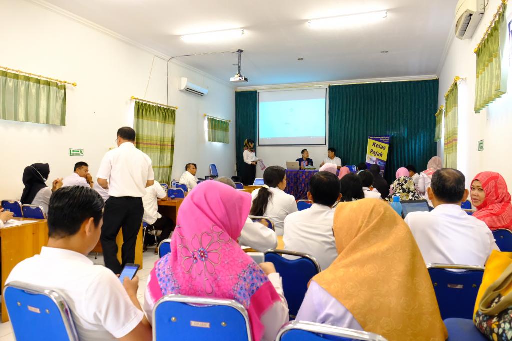 Suasana kelas pajak, peserta memenuhi aula Dinas Kesehatan Berau.