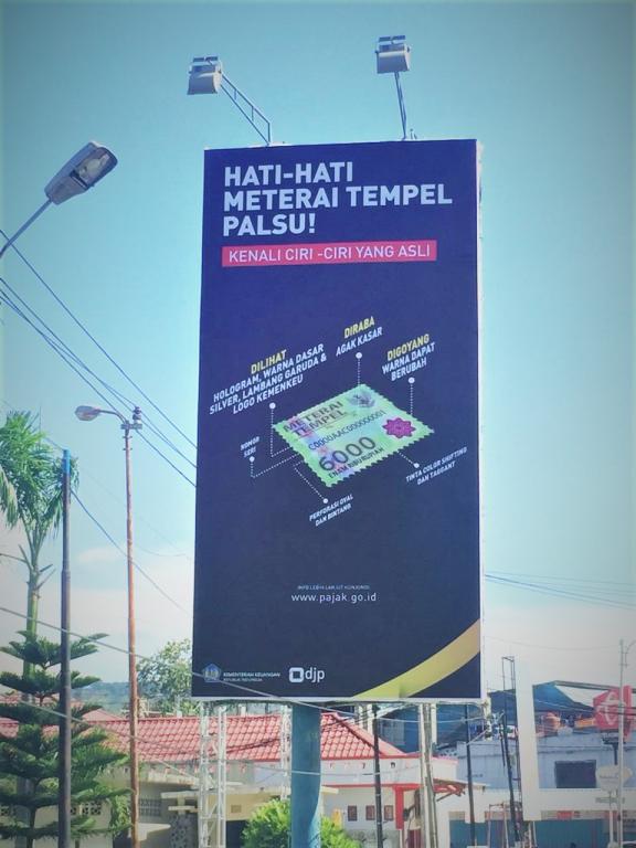Sosialisasi media luar ruang Meterai Tempel