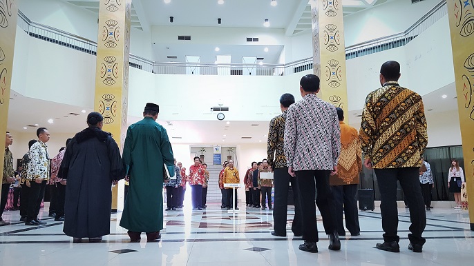 Suasana acara Pelantikan dan Pengambilan Sumpah Jabatan Kantor Wilayah DJP Papua dan Maluku