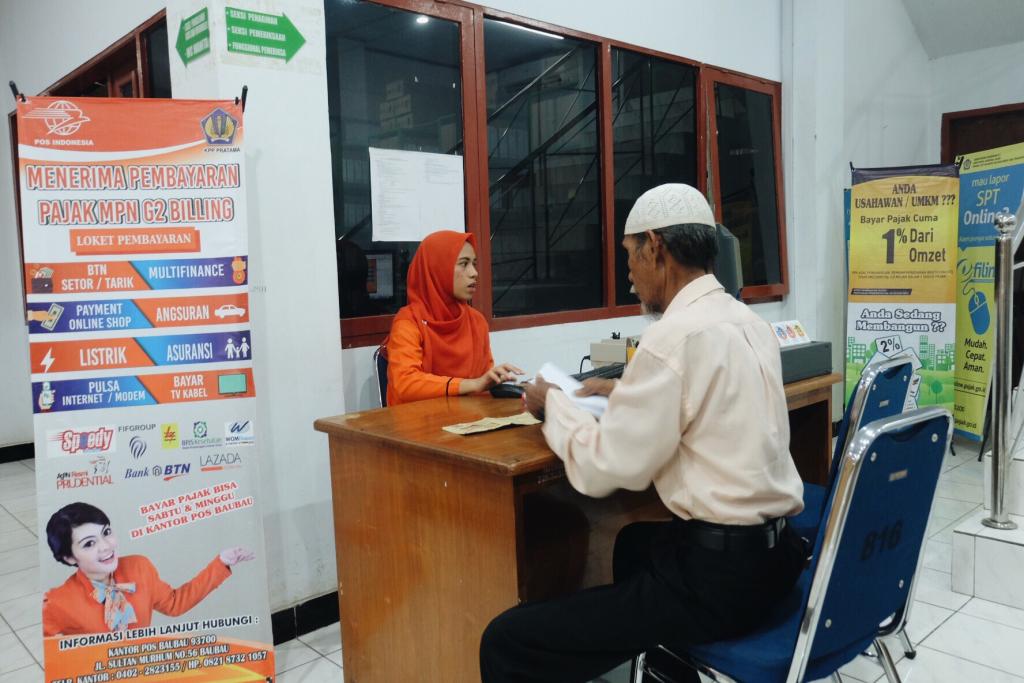 Loket Pembayaran Pajak dari Kantor Pos Melayani Wajib Pajak