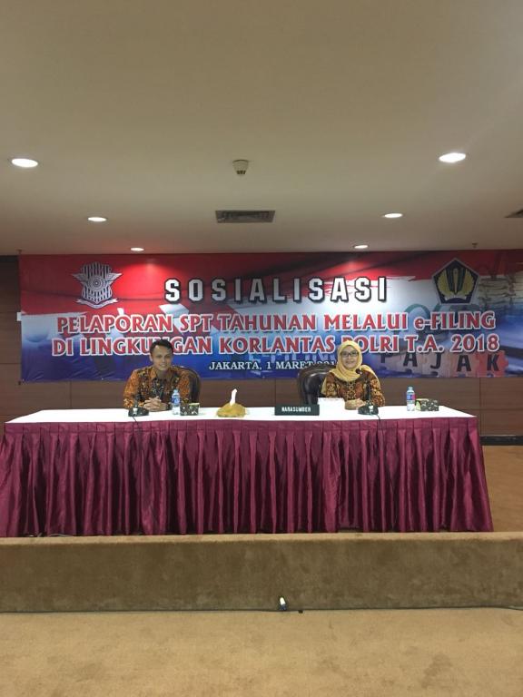 Narasumber sosialisasi e-Filing di Korlantas POLRI