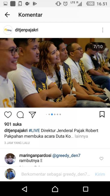 Para Delegasi Duta Komunikasi Kanwil DJP Papua dan Maluku Masuk Dalam Media Sosial P2 Humas Pusat DJP