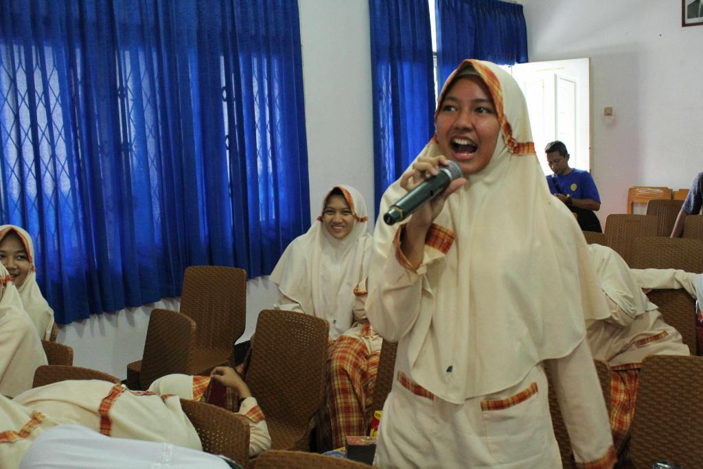 Salah satu peserta yang aktif dan antusias dalam mengikuti kegiatan