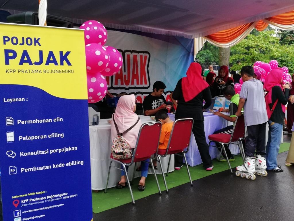 Pojok Pajak dilaksanakan di CFD Alun-alun Bojonegoro tanggal 11 Maret 2018