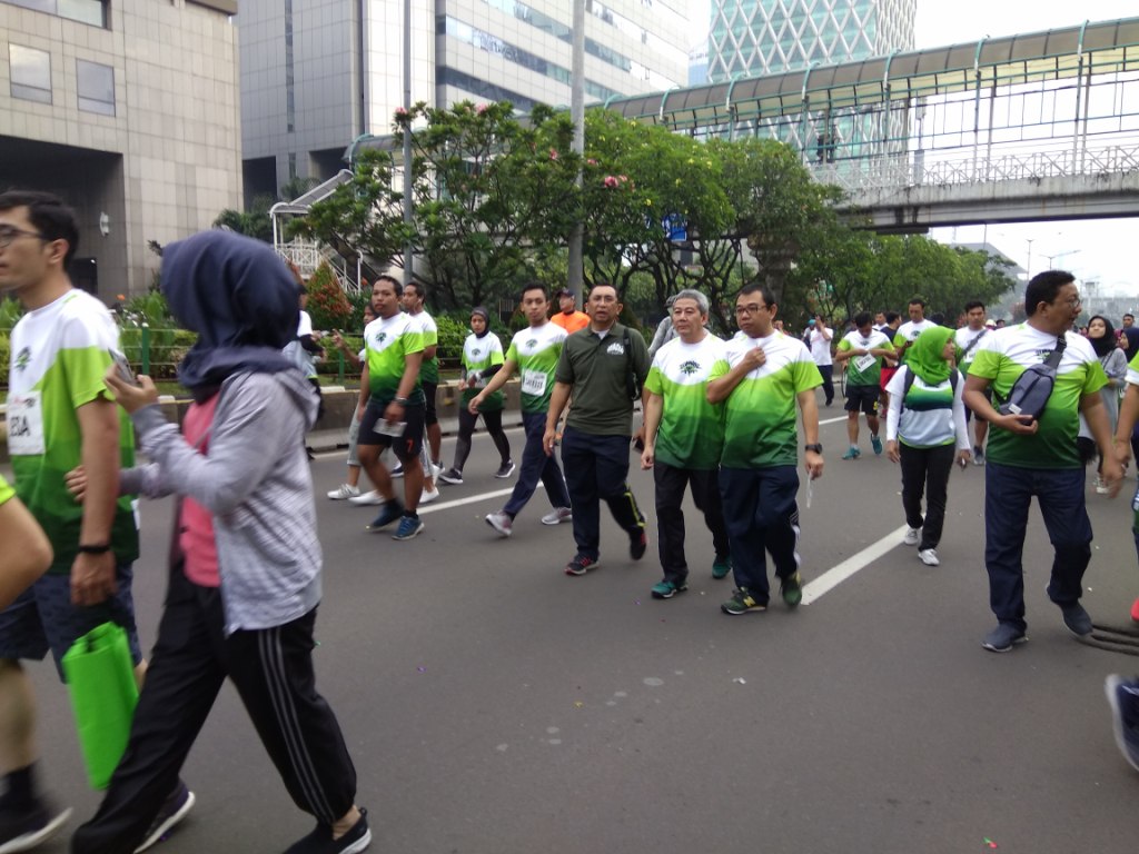 Kepala Kanwil DJP Jakarta Timur Harta Indra Tarigan di acara Running Tax 5K