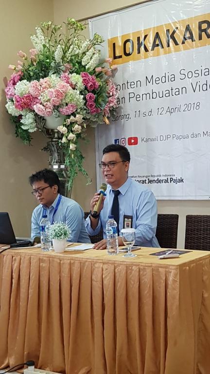 Plt. Kabid P2 Humas Kanwil Ditjen Pajak PaMalu membuka acara dengan memberi sambutan