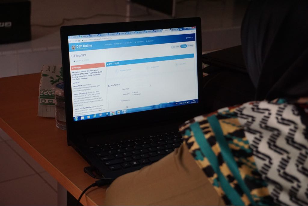 Praktik pelaporan SPT tahunan melalui e-filing