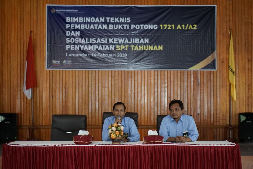 Sambutan oleh Kepala KP2KP Nanga Bulik dan Kepala Seksi Ekstensifikasi dan Penyuluhan