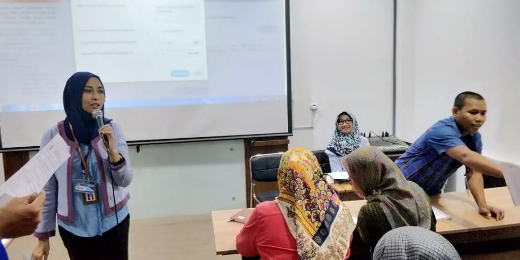 Penjelasan e-filling kepada karyawan PT Shoetown Kasokandel Indonesia