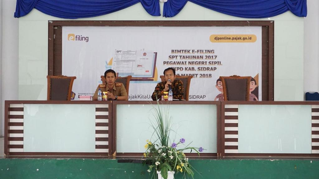 kepala KP2KP Sidrap memberikan sambutan