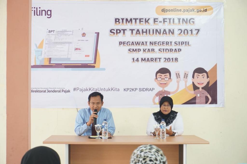 kepala KP2KP Sidrap memberikan sambutan