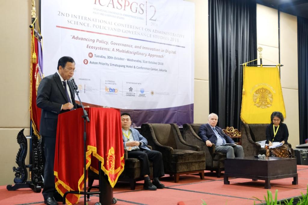 Direktur Jenderal Pajak menjadi salah satu pembicara pada hari kedua 2nd International Conference on Administrative Science, Policy and Governance Studies 2018