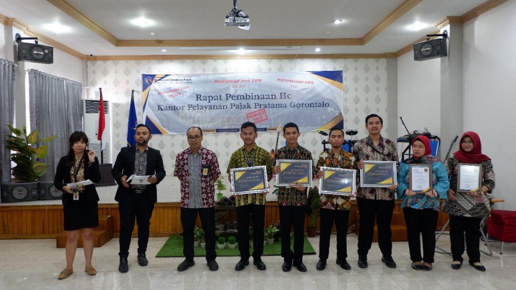 Pengumuman penghargaan KPP Pratama Gorontalo