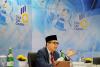 Direktur Jenderal Pajak Suryo Utomo memberikan sambutan dalam Pertemuan Tahunan Tim Pelaksana Click Call Counter 2020.